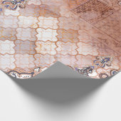 Klassieke  afdruk met patchwork, paisley elem cadeaupapier (Hoek)