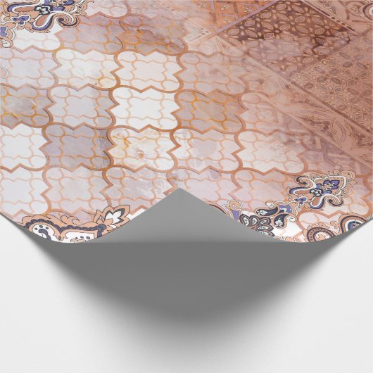 Klassieke  afdruk met patchwork, paisley elem cadeaupapier (Hoek)