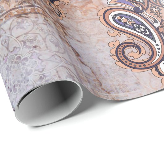 Klassieke  afdruk met patchwork, paisley elem cadeaupapier (Rol Hoek)