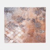 Klassieke afdruk met patchwork, paisley elem fleece deken (Voorkant (Horizontaal))