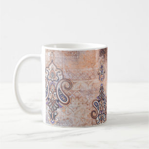 Klassieke afdruk met patchwork, paisley elem koffiemok