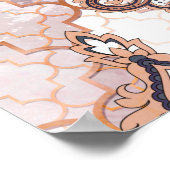 Klassieke  afdruk met patchwork, paisley elem poster (Hoek)
