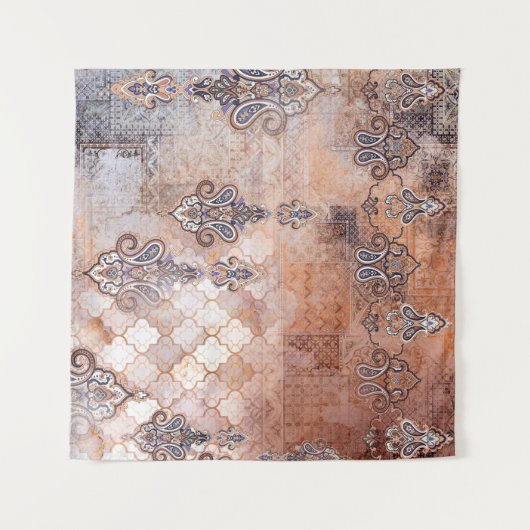 Klassieke  afdruk met patchwork, paisley elem wandkleed (Voorkant (horizontaal))