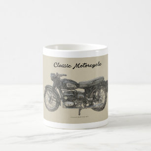 Klassieke afdrukken van 1960's voor motorfietsen koffiemok