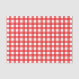 Klassieke afe Red Gingham Gingham Gecontroleerd Pa Tissuepapier