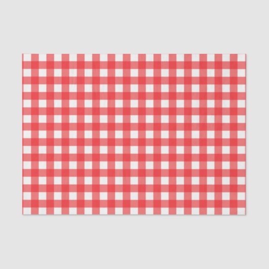 Klassieke afe Red Gingham Gingham Gecontroleerd Pa Tissuepapier (Voorkant)