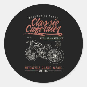 Klassieke aferacer ronde sticker