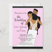 Klassieke Afro-Amerikaanse bruid & bruidegom bruil Kaart (Voorkant)