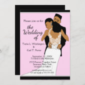 Klassieke Afro-Amerikaanse bruid & bruidegom bruil Kaart (Voorkant / Achterkant)