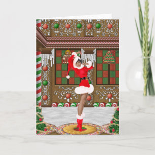 Klassieke Afro-Amerikaanse Kerstkaart Kaart