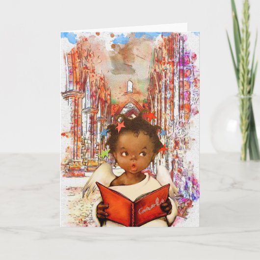 Klassieke Afro-Amerikaanse kerstkaart Kaart (Voorkant)