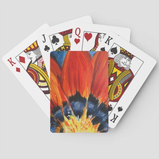 Klassieke afspeelkaarten voor bloemige schoonheid pokerkaarten (Achterkant)