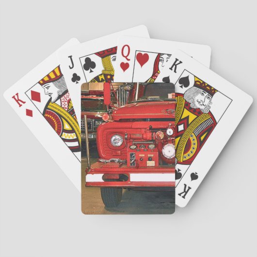 Klassieke afspeelkaarten voor  Red Fire Truck Pokerkaarten (Achterkant)