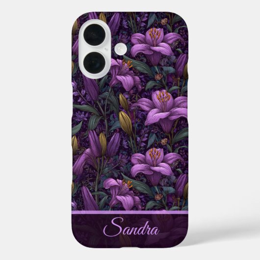 Klassieke Afstudeercadeau Lelies Naam Case-Mate iPhone Case (Achterkant)