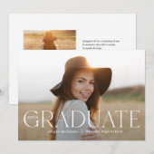 Klassieke Afstudeerder Editable Color Afstuderen I Kaart (Voorkant / Achterkant)