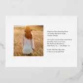 Klassieke Afstudeerder Folie Afstuderen Aankondigi Uitnodiging (Achterkant)