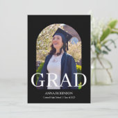 Klassieke Afstudeerfoto Afstuderen Kaart (Staand voorkant)