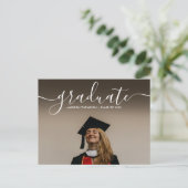 Klassieke Afstuderen Aankondigingskaart (Staand voorkant)