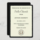 Klassieke Afstuderen bekendmaking rondes Aankondiging (Voorkant / Achterkant)