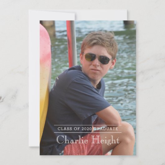 Klassieke Afstuderen foto-aankondiging Aankondiging (Voorkant)