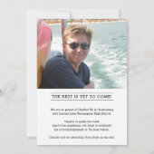 Klassieke Afstuderen foto-aankondiging Aankondiging (Achterkant)