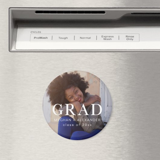 Klassieke Afstuderen Foto en Naam Magneet (Insitu (Vaatwasser))
