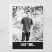 Klassieke Afstuderen Fotoaankondiging en Partij Kaart (Voorkant)