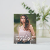 Klassieke Afstuderen fotoklasse van 2025 Custom Uitnodiging Briefkaart (Staand voorkant)