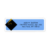 Klassieke Afstuderen Return Address Labels (Voorkant)