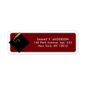 Klassieke Afstuderen Return Address Labels (Voorkant)
