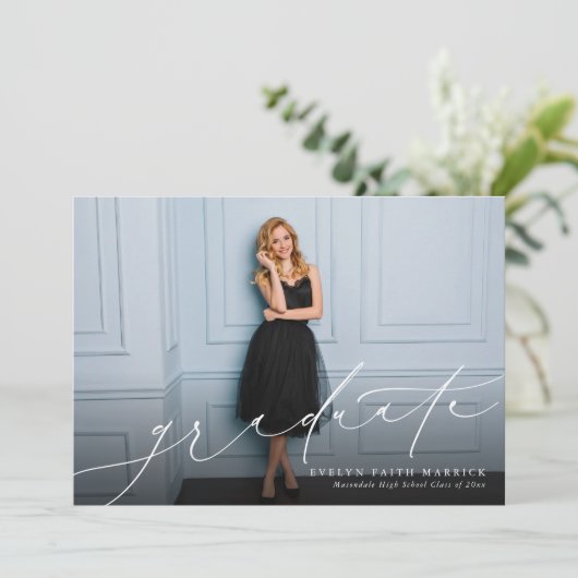 Klassieke afstuderen van de manuscriptfoto (Staand voorkant)