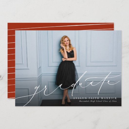 Klassieke afstuderen van de manuscriptfoto (Voorkant / Achterkant)