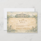 Klassieke afstuderen veterinaire school RSVP kaartje (Voorkant)
