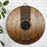 Klassieke akoestische gitaar dartbord<br><div class="desc">Klassiek akoestisch gitaarontwerp voor uw aangepast dartboard</div>
