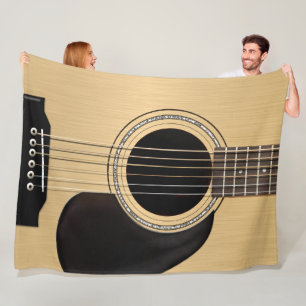 Klassieke akoestische gitaar fleece deken