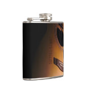 Klassieke akoestische gitaargepersonaliseerde liqu heupfles (Rechts)