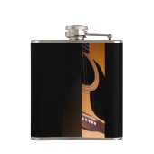 Klassieke akoestische gitaargepersonaliseerde liqu heupfles (Achterkant)