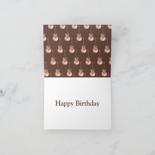 Klassieke akoestische gitaren Rustisch Gepersonali Kaart (Binnen)