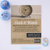 Klassieke alarmklok, Horoloog Adverteren Flyer (Enkel)