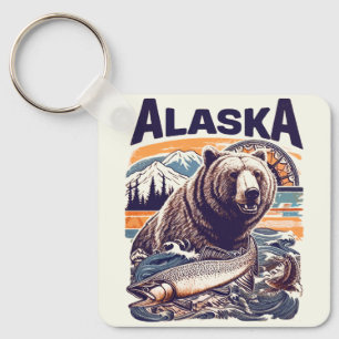 Klassieke Alaska Natuur Sleutelhanger