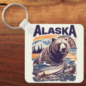 Klassieke Alaska Natuur Sleutelhanger (Voorkant)