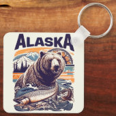 Klassieke Alaska Natuur Sleutelhanger (Achterkant)