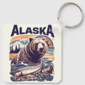 Klassieke Alaska Natuur Sleutelhanger (Achterkant)