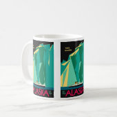 Klassieke Alaska Reisposter Kunst, Taku Gletsjer Koffiemok (Voorkant links)