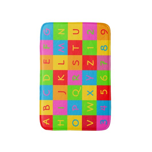 Klassieke alfabet en Number Mats gargoyle font Badmat (Voorkant Verticaal)