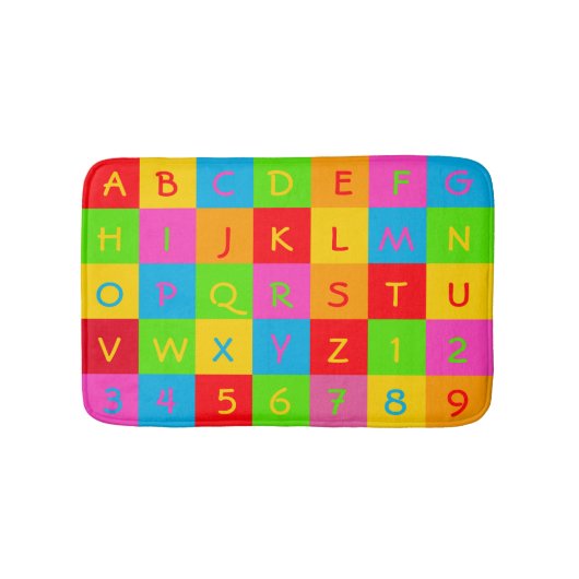Klassieke alfabet en Number Mats gargoyle font Badmat (Voorkant)