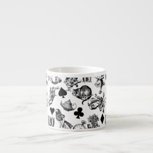 Klassieke Alice avonturen in wonderland-personages Espresso Kop
