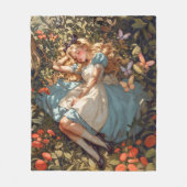 Klassieke Alice droomt van Wonderland Fleece Deken (Voorkant)