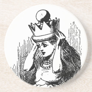 Klassieke Alice in Wonderland, Alice met kroon van Zandsteen Onderzetter