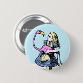 Klassieke Alice in Wonderland Button #2 Flamingo (Voorkant /achterkant)